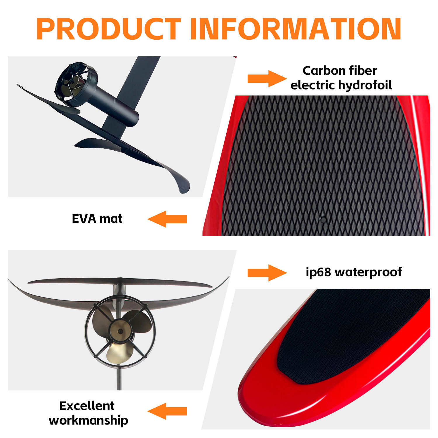 Flyer One Pro Max 10 8KW Carbon Fiber e-Foil Electric Surfboard - 图片 2